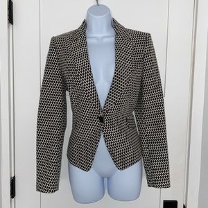 Single-button black & white pattern Zara blazer